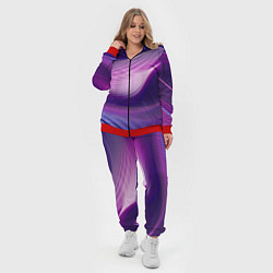 Женский 3D-костюм Фиолетовые Волны, цвет: 3D-красный — фото 2