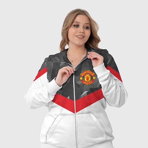 Женский костюм Man United FC: Grey Polygons / 3D-Белый – фото 3