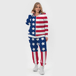 Женский 3D-костюм USA Flag, цвет: 3D-белый — фото 2