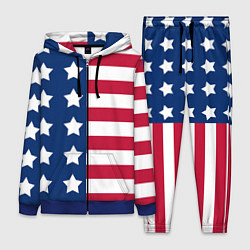 Женский 3D-костюм USA Flag, цвет: 3D-синий