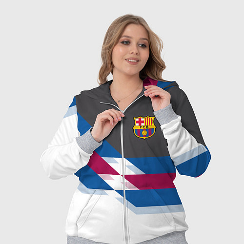 Женский костюм Barcelona FC: White style / 3D-Меланж – фото 3