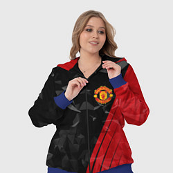 Женский 3D-костюм FC Manchester United: Abstract, цвет: 3D-синий — фото 2