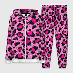 Женский 3D-костюм Розовый леопард, цвет: 3D-белый