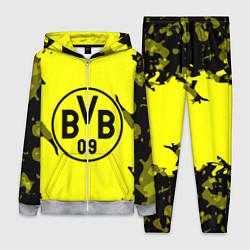 Женский 3D-костюм FC Borussia Dortmund: Yellow & Black, цвет: 3D-меланж