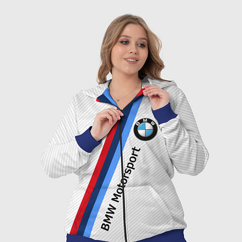 Женский костюм BMW Motorsport: White Carbon / 3D-Синий – фото 3