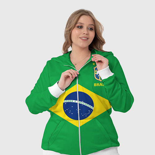 Женский костюм Сборная Бразилии: зеленая / 3D-Белый – фото 3