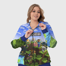 Женский 3D-костюм Майнкрафт: Роман, цвет: 3D-синий — фото 2