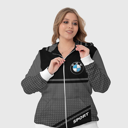 Женский костюм BMW SPORT БМВ СПОРТ / 3D-Белый – фото 3
