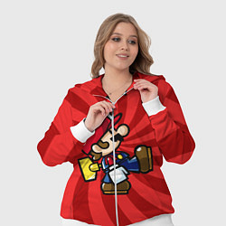 Женский 3D-костюм Super Mario: Red Illusion, цвет: 3D-белый — фото 2