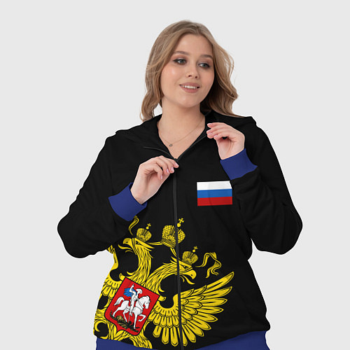 Женский костюм Флаг и Герб России / 3D-Синий – фото 3