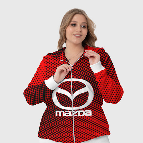 Женский костюм Mazda: Red Carbon / 3D-Белый – фото 3