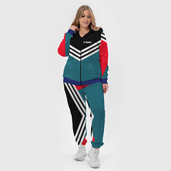Женский 3D-костюм Firm 90s: Arrows Style, цвет: 3D-синий — фото 2