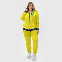 Женский 3D-костюм Сборная Швеции: Домашняя ЧМ-2018, цвет: 3D-синий — фото 2