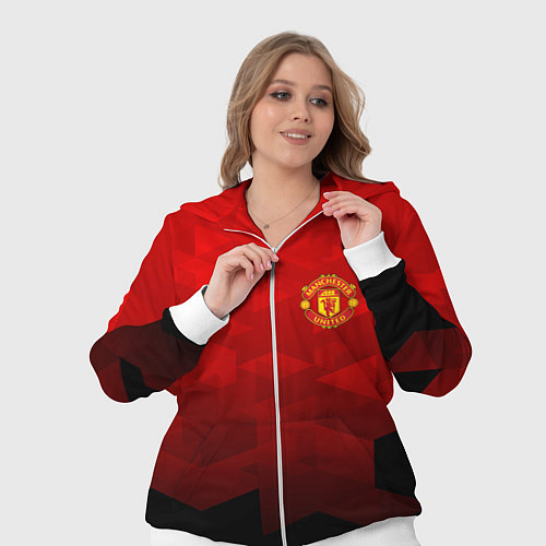 Женский костюм FC Man UTD: Red Poly / 3D-Белый – фото 3