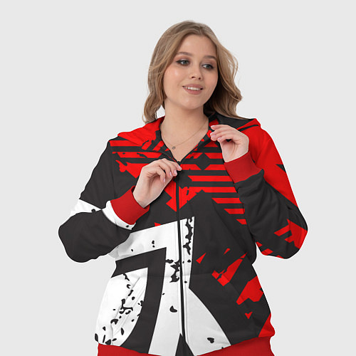 Женский костюм Grunge Art / 3D-Красный – фото 3