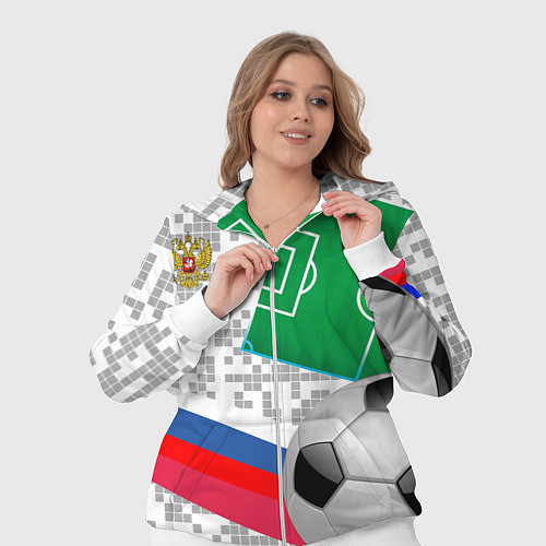 Женский костюм Русский футбол / 3D-Белый – фото 3