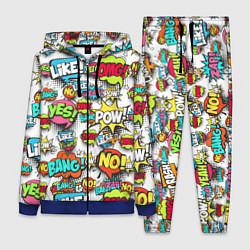 Женский 3D-костюм Pop art Fashion, цвет: 3D-синий