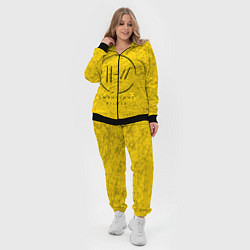 Женский 3D-костюм 21 Pilots: Yellow Grunge, цвет: 3D-черный — фото 2