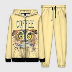Женский 3D-костюм Owls like coffee, цвет: 3D-черный