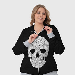 Женский 3D-костюм Sketchy Cat Skull, цвет: 3D-меланж — фото 2