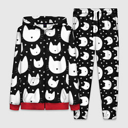 Женский 3D-костюм Love Cats Pattern, цвет: 3D-красный