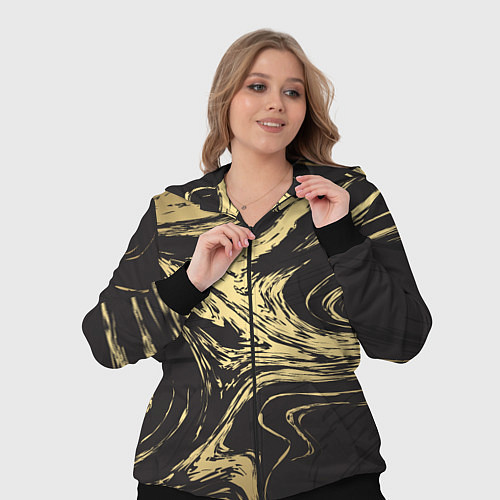 Женский костюм Золотой мрамор / 3D-Черный – фото 3