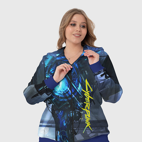 Женский костюм Cyberpunk 2077 / 3D-Синий – фото 3
