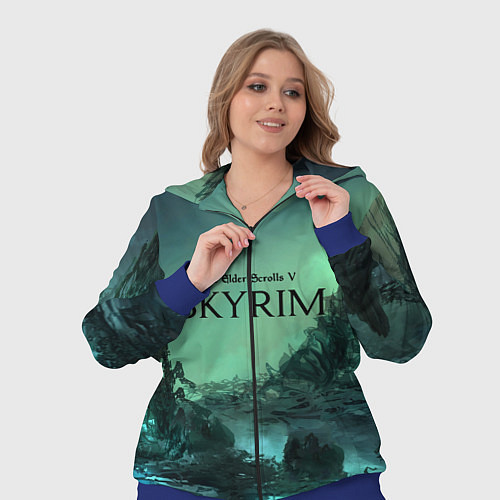 Женский костюм SKYRIM / 3D-Синий – фото 3
