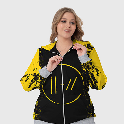 Женский костюм 21 Pilots: Yellow & Black / 3D-Меланж – фото 3