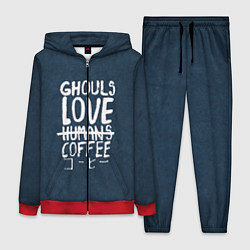 Женский 3D-костюм Ghouls Love Coffee, цвет: 3D-красный