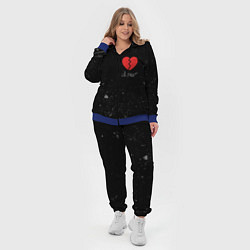 Женский 3D-костюм Lil Peep: Broken Heart, цвет: 3D-синий — фото 2