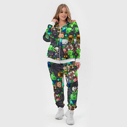 Женский 3D-костюм Жители Майнкрафт, цвет: 3D-белый — фото 2