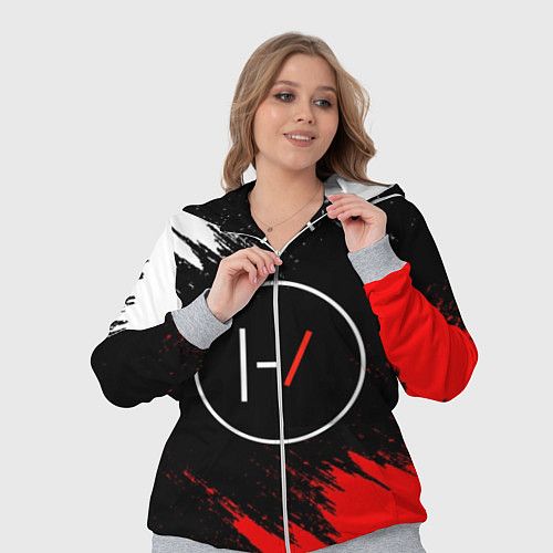 Женский костюм 21 Pilots: Black & Red / 3D-Меланж – фото 3