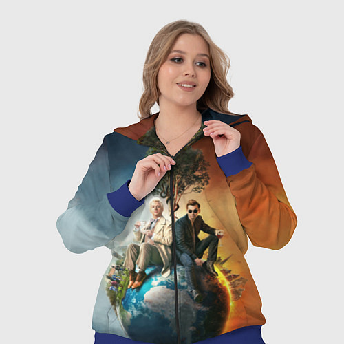 Женский костюм Good Omens / 3D-Синий – фото 3