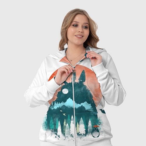 Женский костюм Лесной Тоторо / 3D-Белый – фото 3