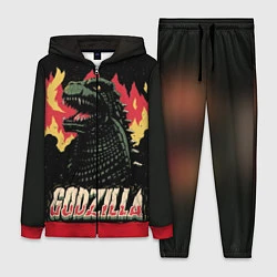 Женский 3D-костюм Flame Godzilla, цвет: 3D-красный