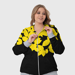 Женский 3D-костюм Желтые Листья - Минимализм, цвет: 3D-меланж — фото 2
