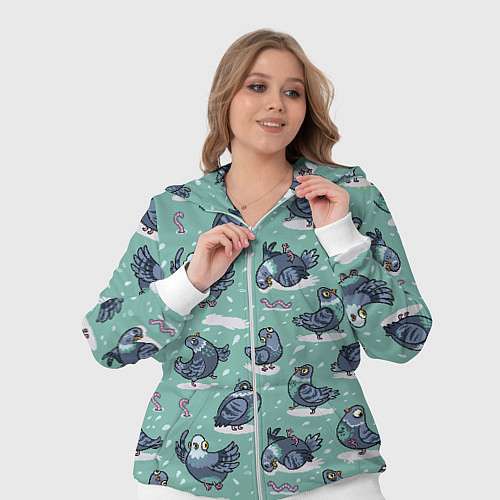 Женский костюм Голуби и червяки / 3D-Белый – фото 3