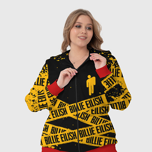 Женский костюм BILLIE EILISH: Yellow & Black Tape / 3D-Красный – фото 3