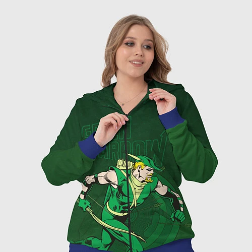 Женский костюм Green Arrow / 3D-Синий – фото 3