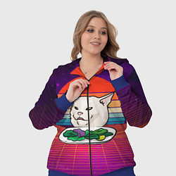 Женский 3D-костюм Woman yelling at a cat, цвет: 3D-синий — фото 2