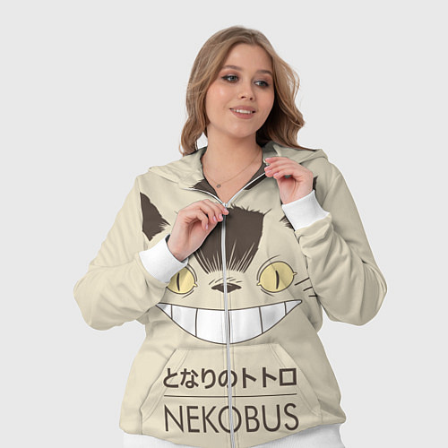 Женский костюм Мой сосед Тоторо Nekobus / 3D-Белый – фото 3