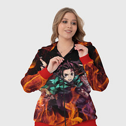 Женский 3D-костюм KIMETSU NO YAIBA, цвет: 3D-красный — фото 2