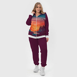 Женский 3D-костюм Minimal forest sunset, цвет: 3D-белый — фото 2