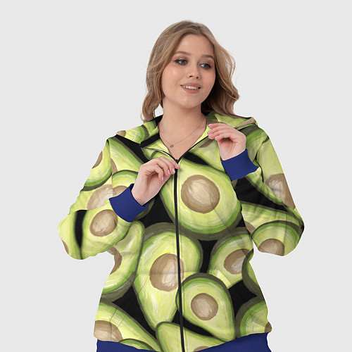 Женский костюм Avocado background / 3D-Синий – фото 3