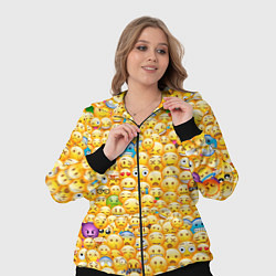 Женский 3D-костюм Смайлики Emoji, цвет: 3D-черный — фото 2