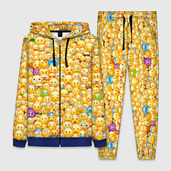 Женский 3D-костюм Смайлики Emoji, цвет: 3D-синий