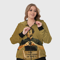 Женский 3D-костюм Есть в мире сердце, где живу я АСПушкин, цвет: 3D-черный — фото 2