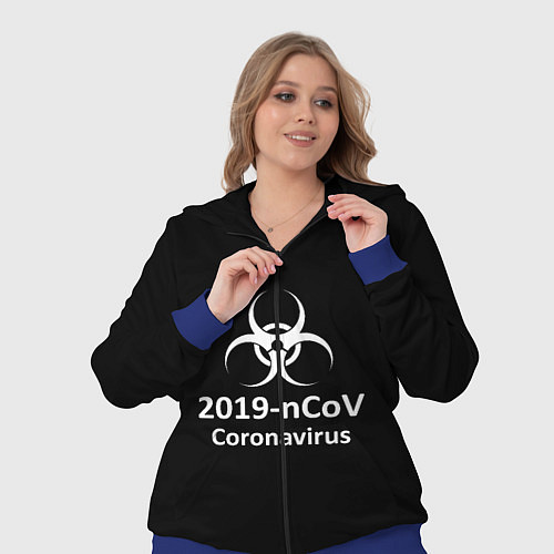 Женский костюм NCoV-2019: Coronavirus / 3D-Синий – фото 3