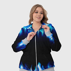 Женский 3D-костюм Синий Огонь, цвет: 3D-меланж — фото 2